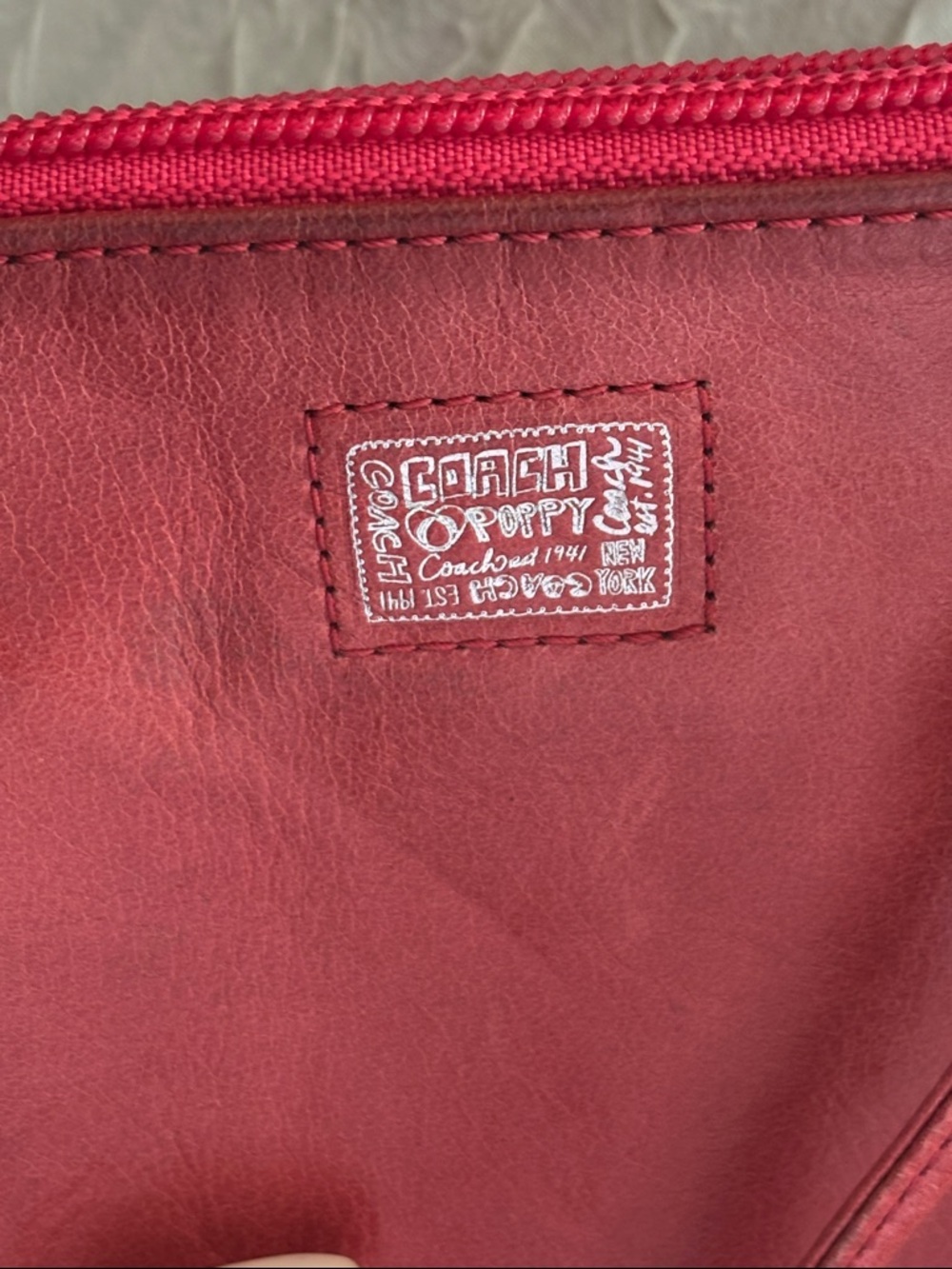 Coach Poppy leather wristlet - Picture 2 of 8
